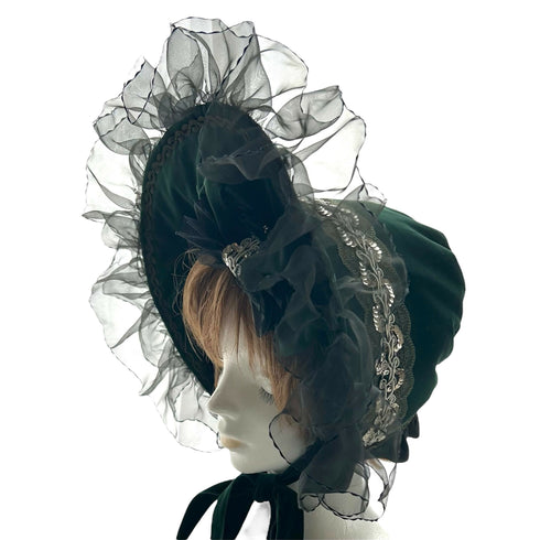 アンティークブレードのボンネット グリーン