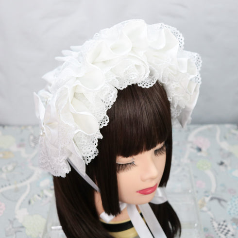 <02001>Volume half bonnet white