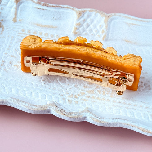 <02001>アップルパイのバレッタ