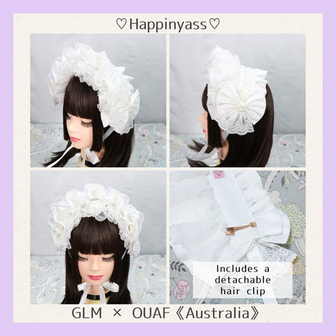 <02001>Volume half bonnet white