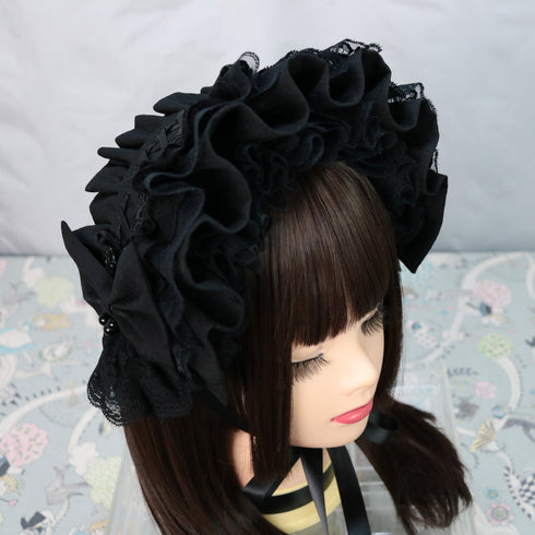 <02002>Volume half bonnet black