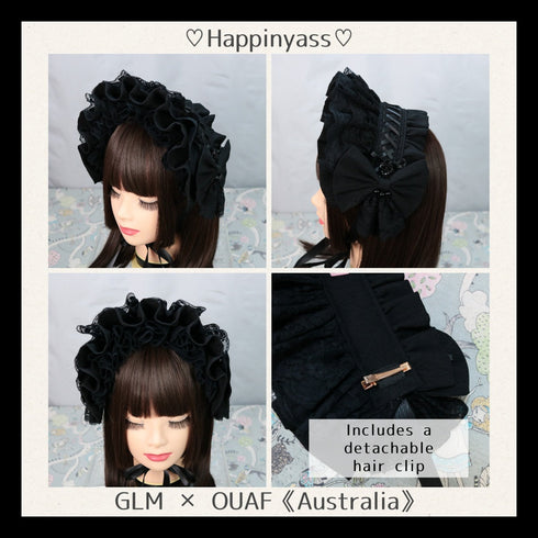 <02002>Volume half bonnet black