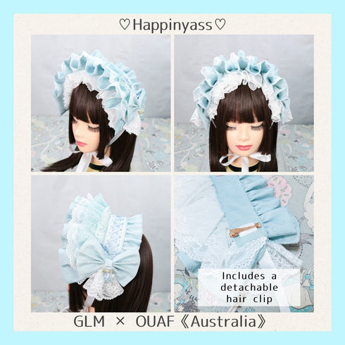 <02005>Volume half bonnet saxe strawberry