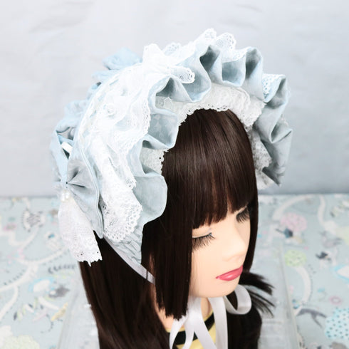 <02006>Volume half bonnet blue gray