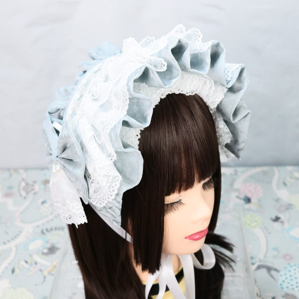 <02006>Volume half bonnet blue gray
