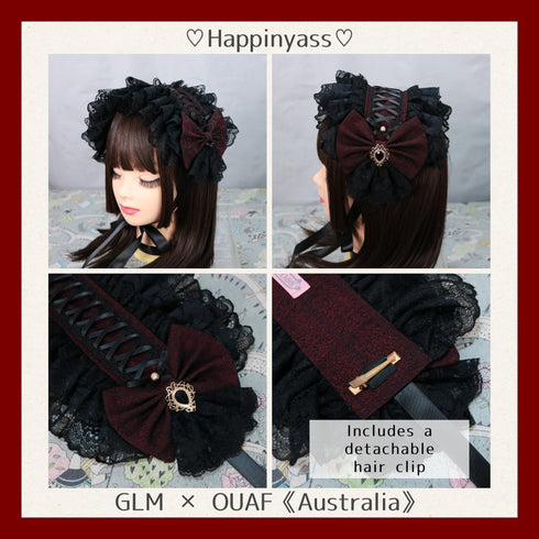 <02012>Headdress bordeaux