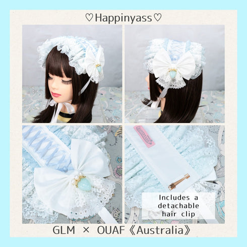 <02015>Headdress saxe strawberry