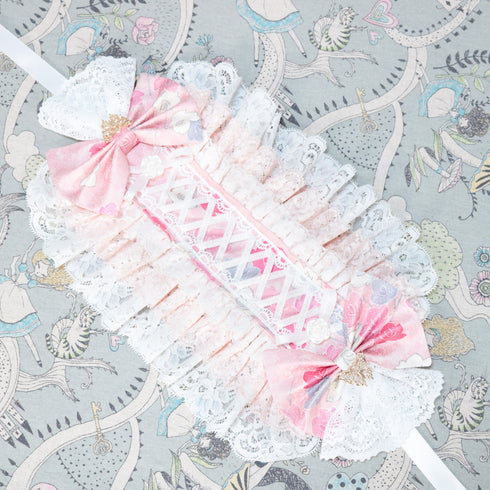 <02016>Headdress pink flower × butterfly
