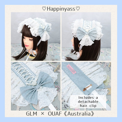 <02020>Headdress blue gray