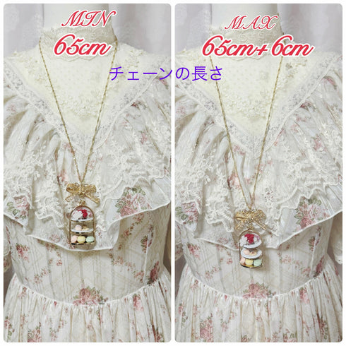 <03006>Birdcage High tea stand necklace(Baby Blue)