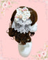 <03008>プリントリボン ブローチ&ヘアクリップ(ピンク&ブルーローズ×カメオ)