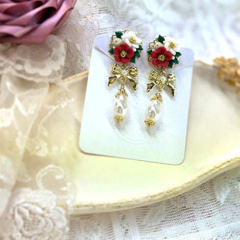 <03015>Camellia Earring