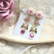 <03023>Flower Bouquet Earring (Pastel Pink)