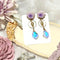 <03025>Flower Bouquet Earring (Lilac)