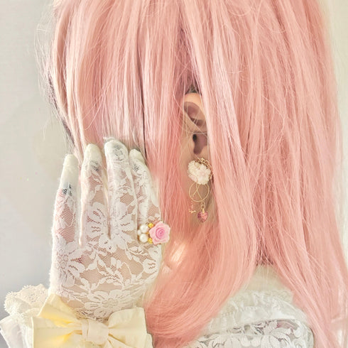 <03045>Single Rose Ring (Baby Blue)