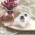 <03046>Single Rose Ring (Brown)