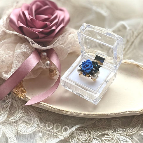 <03068>Premium Bouquet Ring (Gothic Blue)
