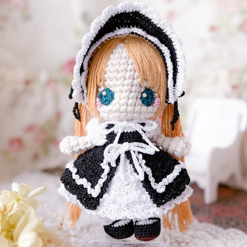 <04010>Black and White Princess Doll Dress Set