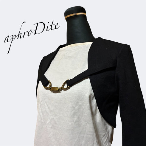 <04010>ボンテージボレロ 黒×アンティークゴールド S