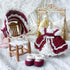 <04011>Bordeaux Princess Doll Dress Set