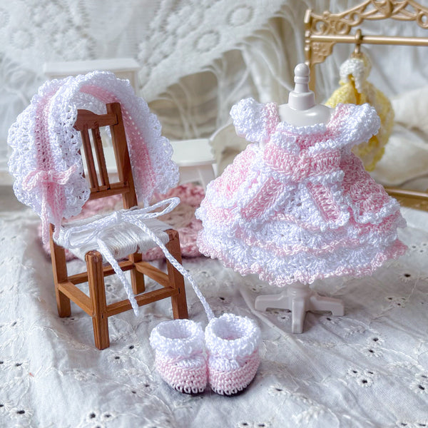 <04012>Pink Princess Doll Dress Set