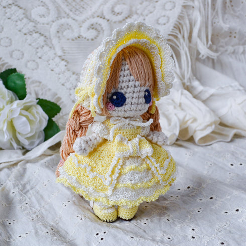<04013>Yellow Princess Doll Dress Set