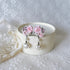 <05010>Pink rose collage pierced earrings