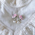<05010>Pink rose collage pierced earrings
