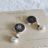 <05010>Pink rose collage pierced earrings