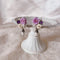 <05014>Lavender rose collage pierced earrings