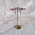 <05014>Lavender rose collage pierced earrings