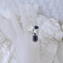 <05016>White rose and royal blue ring