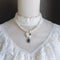<05021>Royal blue pearl necklace