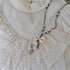 <05023>White rose and ribbon pendant
