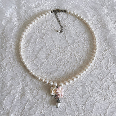 <05024>SAKURA collage pearl necklace