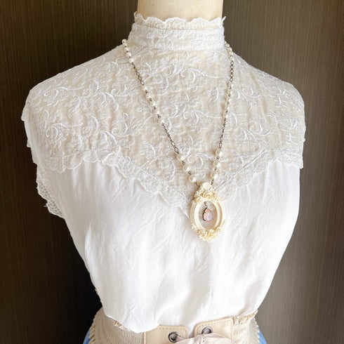 <05025>Rose frame pendant