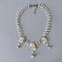 <05028>White rose pearl chain necklace