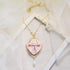 <06001>Ribbon and Rose Necklace, Pink