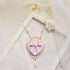 <06002>Ribbon and Rose Necklace, Lavender