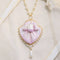 <06006>Ribbon and Teapot Necklace, Lavender