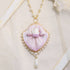 <06006>Ribbon and Teapot Necklace, Lavender