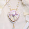 <06008>Ribbon and Teapot Necklace, Mint Green
