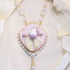 <06008>Ribbon and Teapot Necklace, Mint Green