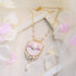 <06009>Ribbon and Strawberry Necklace, Pink