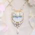 <06010>Ribbon and Strawberry Necklace, Saxony Blue