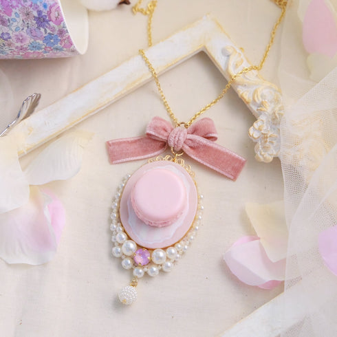 <06011>Macaron Necklace, Pink