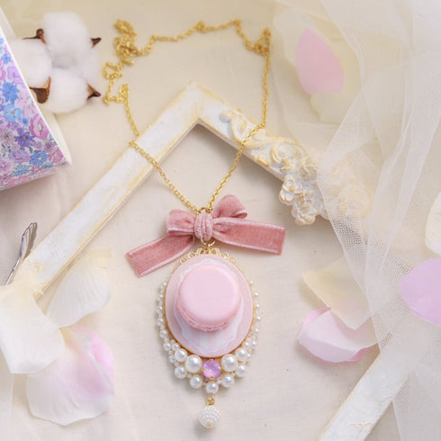 <06011>Macaron Necklace, Pink