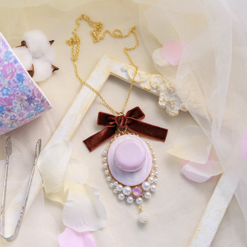 <06012>Macaron Necklace, Lavender