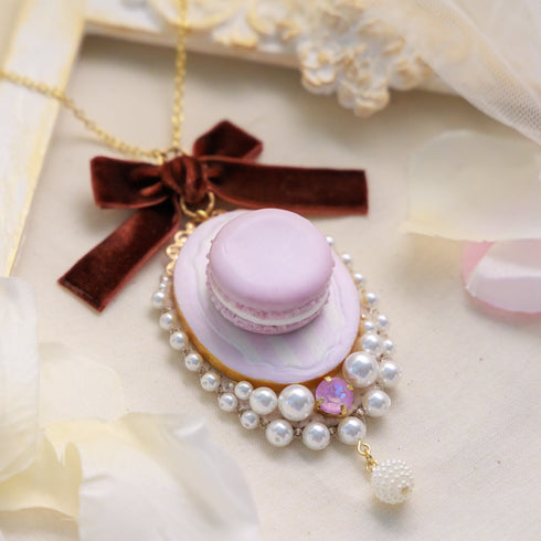 <06012>Macaron Necklace, Lavender