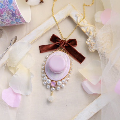 <06012>Macaron Necklace, Lavender